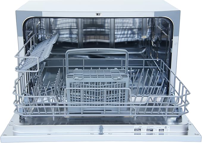 SPT SD-2225DS Countertop Dishwasher with Delay Start & LED, Silver, Silver