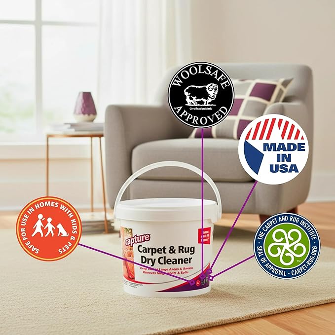 Capture Carpet Total Care Kit 400 - Carpet Deodorizer & Freshener Powder - Spot & Stain Remover - Pet Odor Eliminator - Fresh Natural Scent - Dry Rug Powder Cleaner w/Pre-Mist Spray