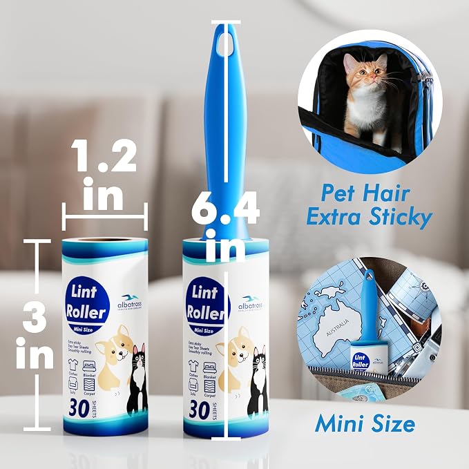 150 Sheets Mini Lint Rollers for Clothes, Small Size, 5 Count | Portable, Pocket Size for Travel, Business Trip, Vacation, Road Trip, Travel Essentials - Image 2
