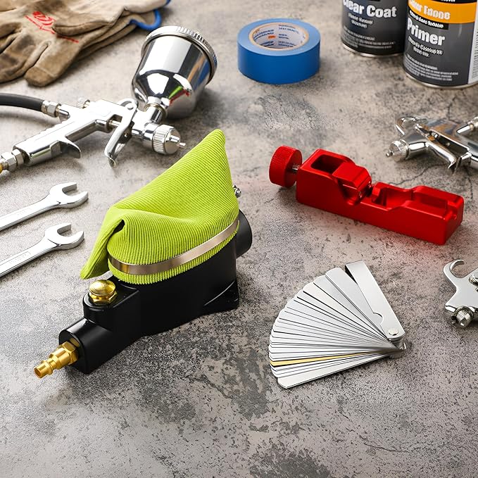 Lounsweer Air Spark Plug Cleaner Spark Plug Gap Tool Kit Sandblaster Cleaner Tool with Blasting Abrasive Material and Fabric Clean Bag for Remove Carbon Buildup Motorcycles, Lawn Mowers, Vehicle