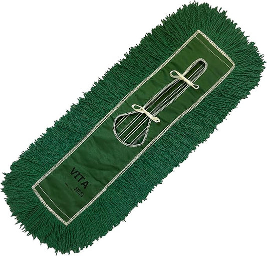 Ultimate Dust Mop Kit: Industrial-Grade Performance, Heavy-Duty Frame, Telescopic Handle - Green 24 Inch