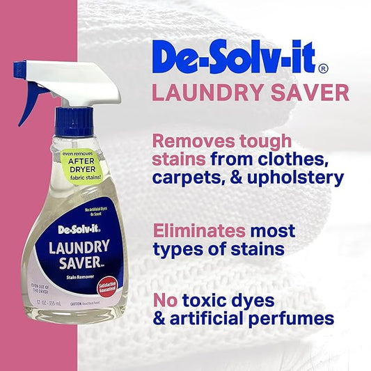 Orange-Sol De-Solv-It Laundry Saver, Instant Laundry Stain Removers, Spray and Wash Stain Remover, Powerful Spray Wash Formula, Hair & Skin-Safe, 12-Ounce, 2-Pack