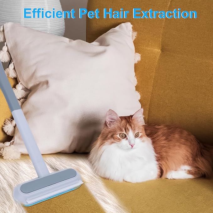 Pet Hair Remover for Furniture, 17.3Inch, Reusable Lint Brush for Dog and Cat Hair - Multifunctional Fur Removal Tool, Gentle on Couches, Carpets, Car Seat, Clothes, Bedding (Pack of 2) - Image 9