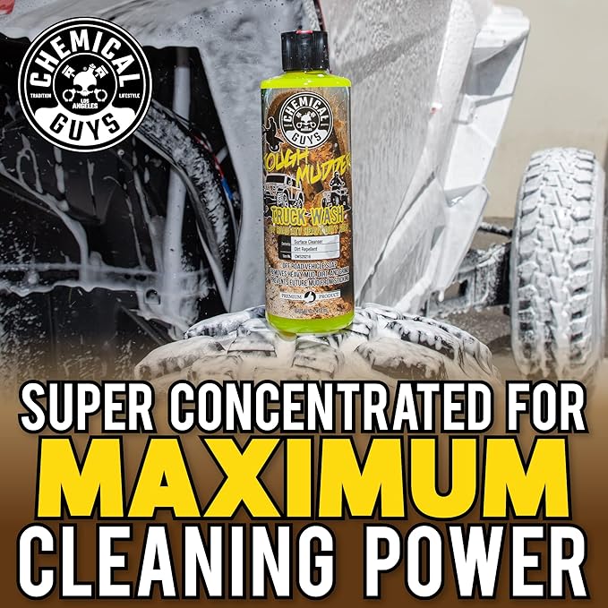 Chemical Guys CWS20216 Tough Mudder Foaming Truck, Off Road, ATV and RV Heavy Duty Wash Soap, (Works with Foam Cannons, Foam Guns or Bucket Washes), 16 fl oz, Lemon Scent