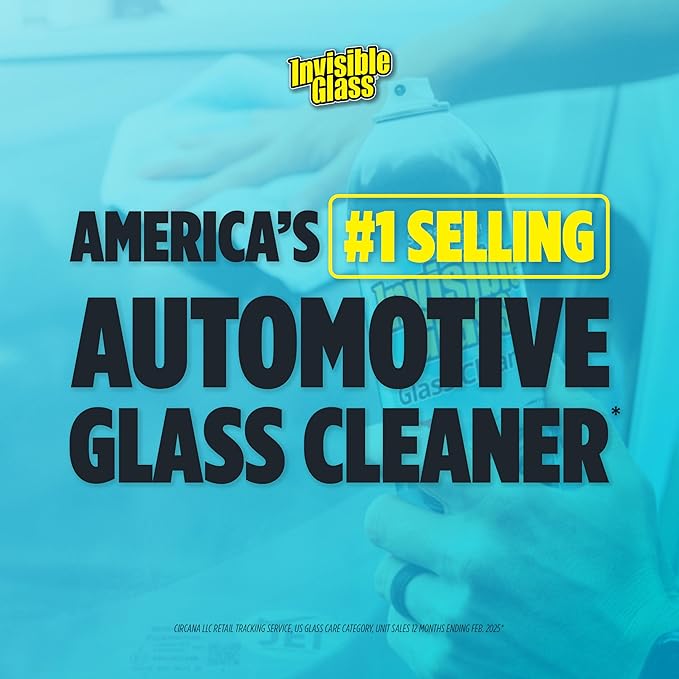 Invisible Glass 91163-2PK Premium Aerosol Glass Cleaner Spray for Car Windshields and Windows, Automotive and Home Window Cleaner, Streak-Free, Ammonia-Free, Tint-Safe ?€? 15 oz (Pack of 2)