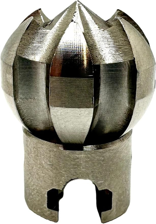 1” Flow Fixer Drain Cleaner Plumbing Snake Cutter Head for 1-1/4" - 2" Pipes, Clears & Scrapes Pipe Inner Walls, with R-Connector (Push Pin Fitting), for Commercial & Residential Use