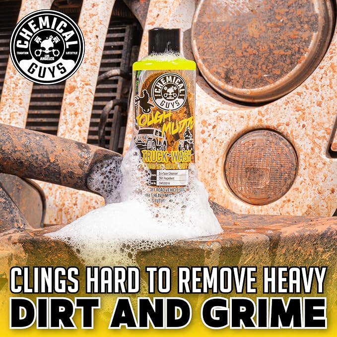Chemical Guys Tough Mudder Foaming Heavy Duty Car Wash Soap - Soap for Foam Cannons, Foam Guns, or Buckets - Safe for Trucks, ATVs, RVs, and Off-Road Vehicles - 64 oz Lemon Scent
