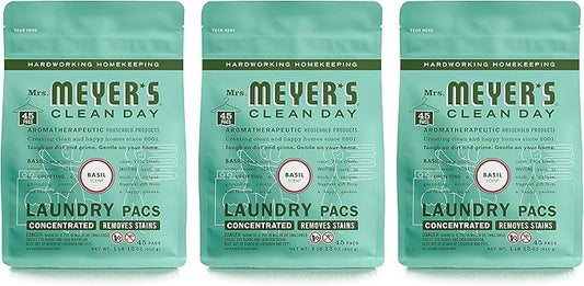 MRS. MEYER'S CLEAN DAY Automatic Dish Packs, Basil Dishwasher Pods, (Pack of 1)