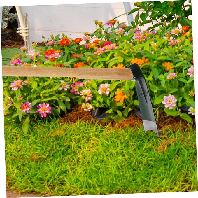Garneck Stainless Steel Hoe for Gardening Digging and Weeding Tool for Soil Loosening Garden Cultivator for Outdoor Vegetable and Flower Beds