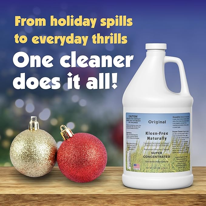 Naturally Preformed Enzyme Cleaner, Enzyme Solution, Multi-Purpose Cleaner, Laundry Additive and More - Concentrate - Original Scent - 128oz (1 Gallon)