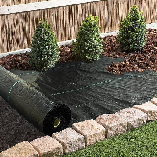 4ftx100ft Weed Barrier Landscape Fabric Heavy Duty，Weed Block Gardening Ground Cover Mat, Weed Control Garden Cloth ，Woven Geotextile Fabric for Underlayment，Commercial Driveway Fabric
