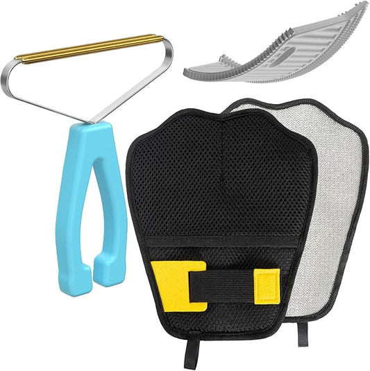 Pet Hair Remover 3-Pack,Dog Cat Fur Removal Tool,Portable Carpet Scraper | Portable Fabric Shaver & Lint Remover, Pet Hair & Fur Removal Tool, Works on Carpet Clothes Car Mats Couch Furniture by BSIWWO