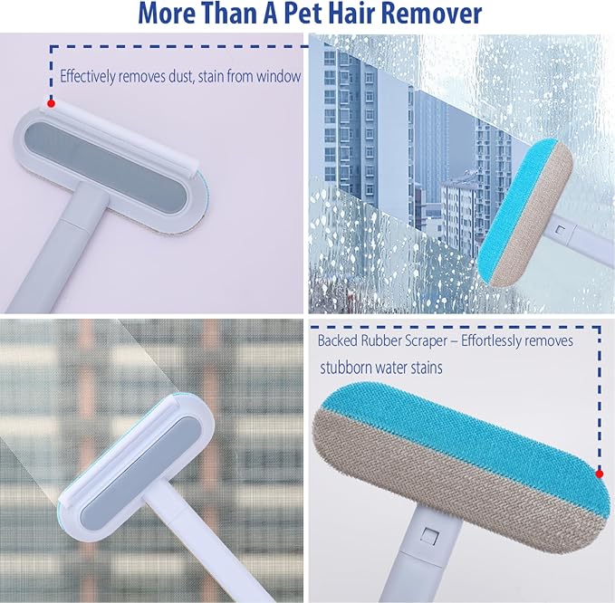 Pet Hair Remover for Furniture, 17.3Inch, Reusable Lint Brush for Dog and Cat Hair - Multifunctional Fur Removal Tool, Gentle on Couches, Carpets, Car Seat, Clothes, Bedding (Pack of 2) - Image 8