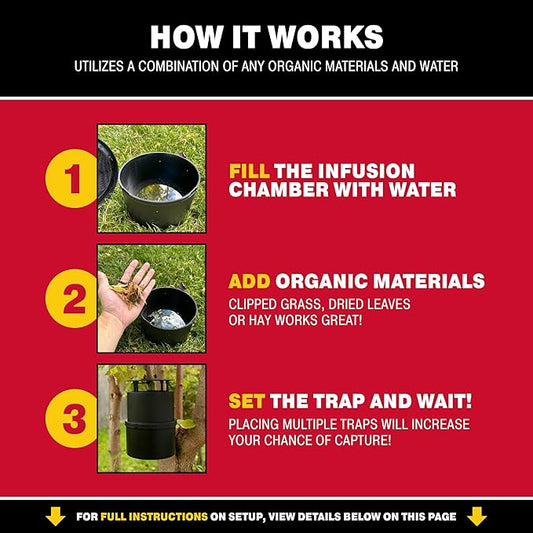 Catchmaster Oasis Ovi-Mini Mosquito Trap 4Pk, Home Outdoor Mosquito Control, Backyard Flying Insect Killer, Glue Board Bug Catcher, Pool, Patio, Shed & Garden Pest Control