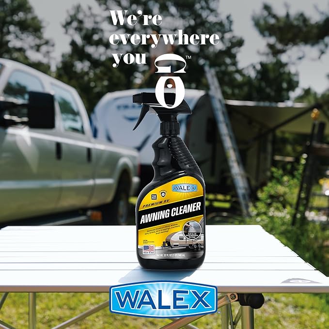 Walex RV Awning Cleaner - Safe for Vinyl & Fabric, Dissolves Tough Stains, Mold, Mildew, Dirt, Bird Droppings & More; Extends Awning Lifespan for RVs, Campers, Trailers & Motorhomes, 1 Gallon