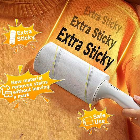 Extra Sticky Lint Roller for Pet Hair, 800 Sheets, 4 Handles | Family Value Pack for Clothes, Couch, Car, Office & Pet Beds - Image 2