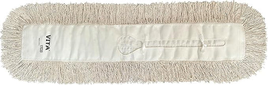 Ultimate Dust Mop Kit: Industrial-Grade Performance, Heavy-Duty Frame, Telescopic Handle - White 36 Inch