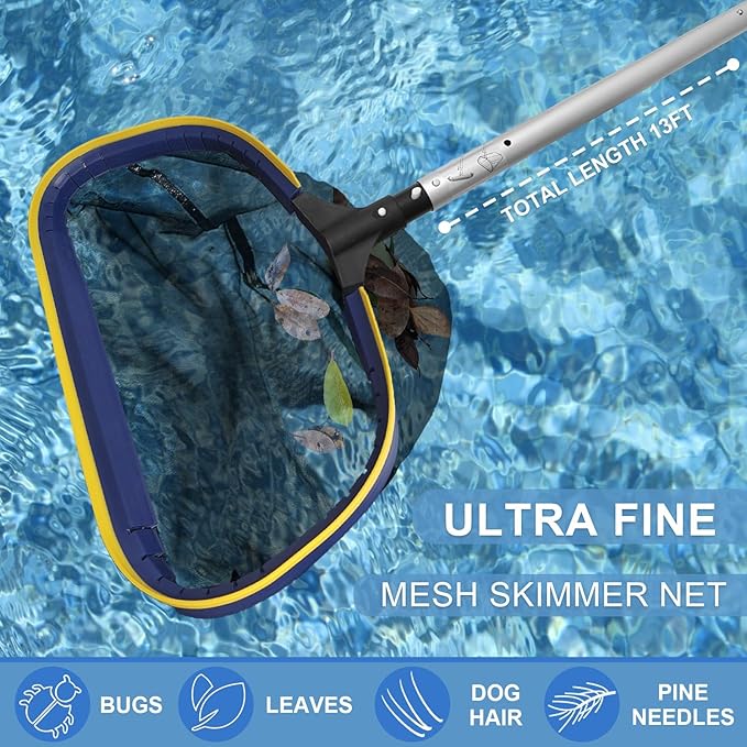 Poolvio Pool Cleaning Kit Bundle– Inground & Premium Above-Ground Combo Set