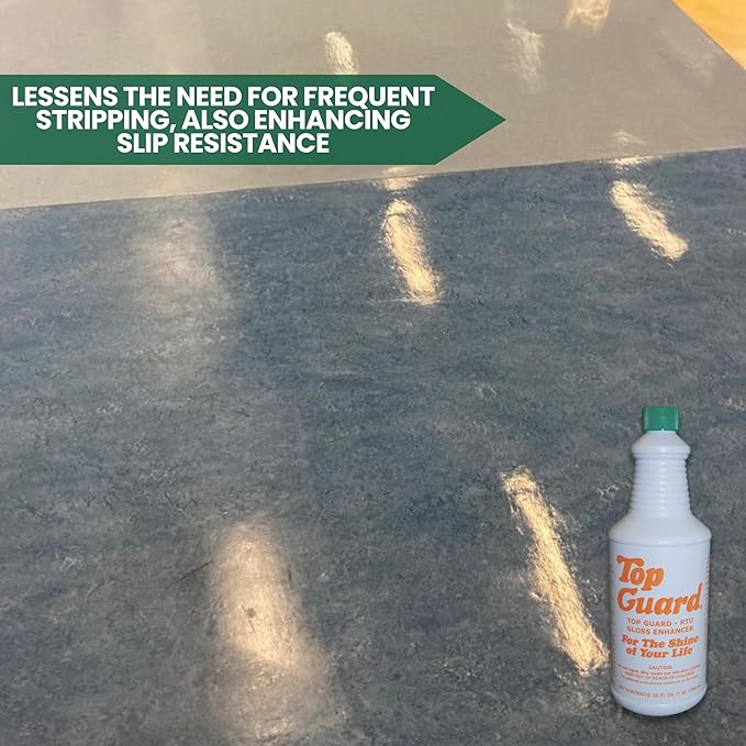 Ready To Use - Industrial and Commercial Cleaning Supplies Floor Protection, Surface Shield, Creating a Lustrous Wet Look Shine Floor Finish, Floor Shine for All Floors (12x1 Quartz)