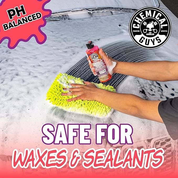 Chemical Guys EQP369 TORQ Professional Snow Foam Cannon Car Wash Snow Foamer + Sticky Snowball Ultra Snow Foam Car Wash Soap 16 fl oz (Safe for Cars, Trucks, SUVs, & More) Works with Pressure Washer