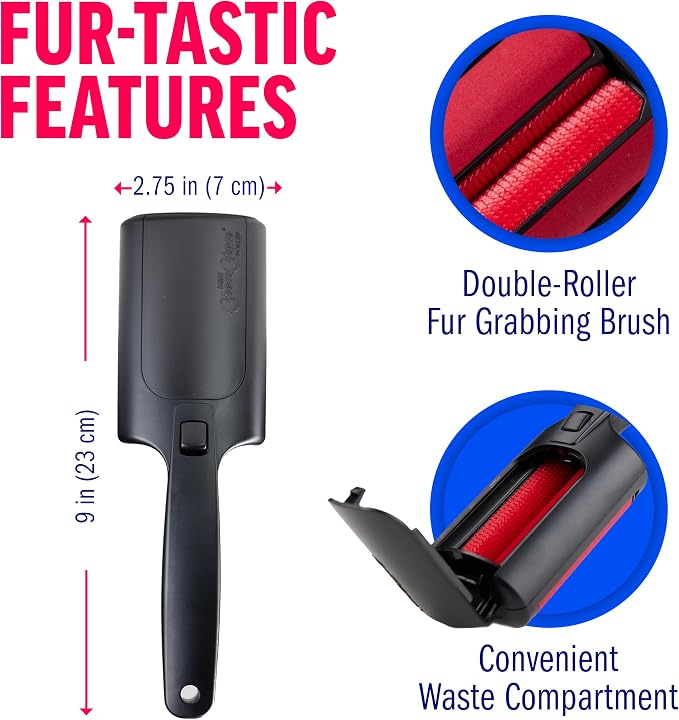 ChomChom Roller Pet Hair Remover – Reusable Lint Roller Pet Hair Removal Tool for Clothes, Couches, Cars and Travel - Cat Dog Hair Remover, Compact, No Sticky Refills Needed (Mini Roller) - Image 8