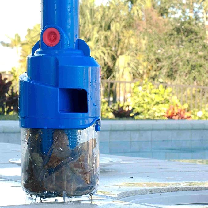 POOL BLASTER Dynamo Pool Skimmer Basket Vacuum, Cordless Hands-Free Safe Debris Removal Tool, No Bending Over, No Skimmer Basket Handle Needed, Rechargeable, Battery-Operated, with Skimmer Basket Hook
