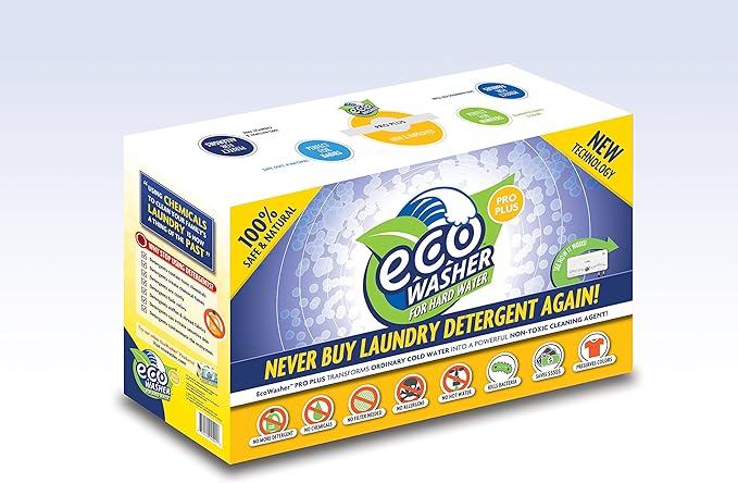 NEW to Amazon EcoWasher®ProPlus #1 Hard Water Ozone Laundry Solution| Celebrating 13th Anniversary Model Combining Ozone Ionization "Magnet" Powered System | #1 Ozone System for Hard Water