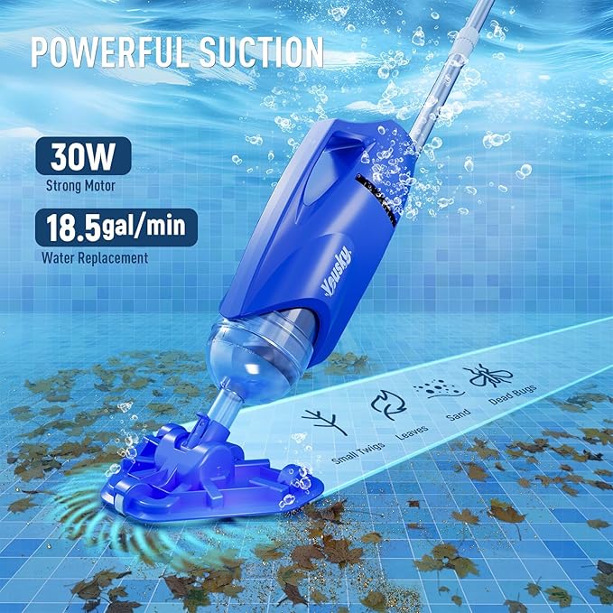 Hot Tub Vacuum – Cordless Spa Vacuum for Above Ground Pool, In-Ground Pools & All Hot Tubs, Pool Vacuum for Above Ground Pool & Spa Vacuum for Hot Tub (Grey) (Big)