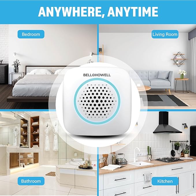 Bell+Howell Upgraded 2025 Ultrasonic Pest Repeller Indoor 6 Pk, Mice Repellent Indoor Home Kit, DIY Pest Control at Home, Plug in Spider Repellent, Rodent Repellent, Bug, Insect, Family & Pet Safe