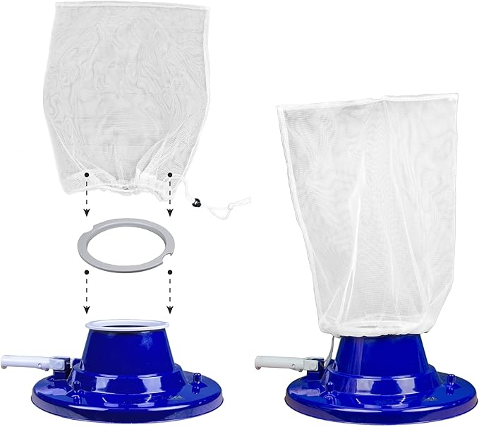 Poolmaster 28823 Deluxe Fine-Mesh All Purpose Swimming Pool Vacuum Replacement Bag, White