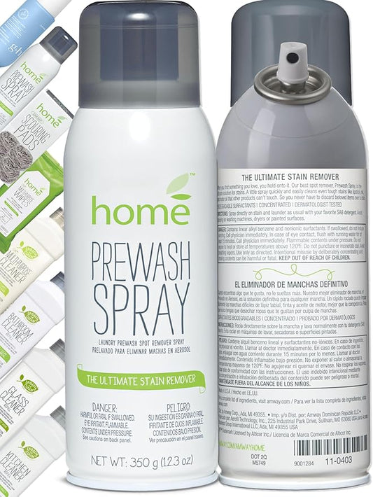 Laundry Prewash Spray Aerosol 12.3 Oz,Powerful Ultimate Tough Stain Remover for Favorite Color-Fast Fabric & White Shirts/Clothes w/o Scrub/Soak,Get Rid of Grease/Ink/More w. Right Amount Controlled