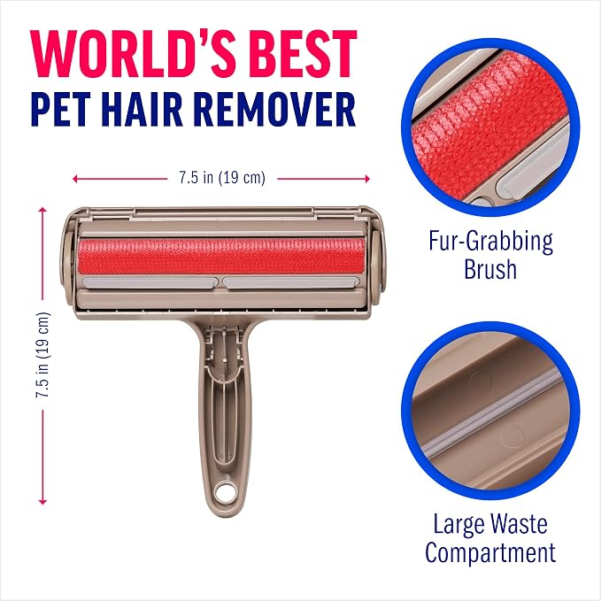 ChomChom Roller Pet Hair Remover – Original Size Reusable Lint Roller for Cat & Dog Hair on Furniture, Couch, Carpet, Car, Rugs & Bedding – Portable, Eco-Friendly (Dog) - Image 7