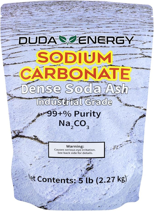 Duda Energy 5 lb Bag of Pure Sodium Carbonate Dense Soda Ash Na2CO3 pH Adjust Chemical Spa Pool Cleaning Dishwasher