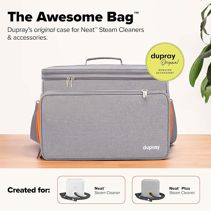 Dupray Neat Plus Steam Cleaner and Awesome Bag, 18 Accessories, Fast Heat-Up, Chemical-Free Cleaning, Multipurpose Steamer *Kills 99.9% of Bacteria & Viruses