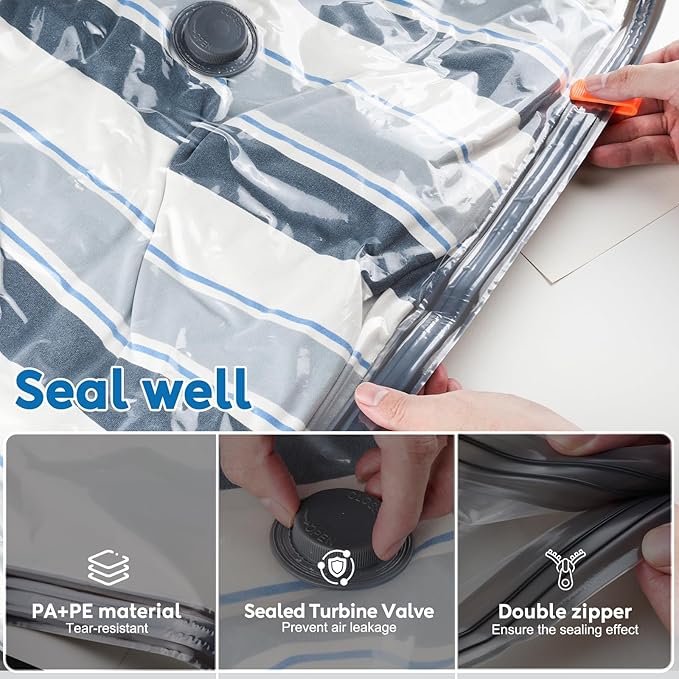 Space saving Vacuum Storage Bags for Travel Packing with Pump
