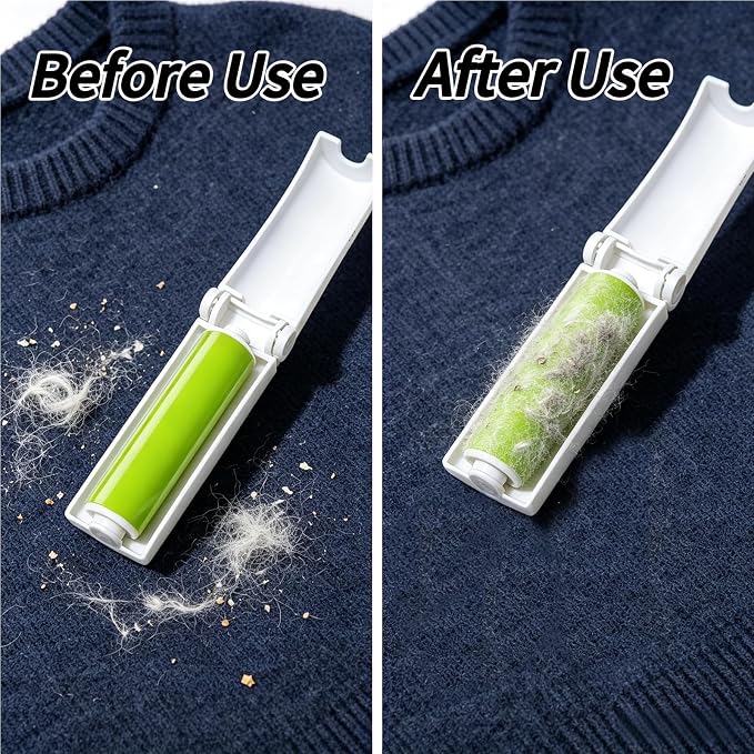 Mini Reusable Lint Roller 8 Pack, Washable Sticky Lint Roller Portable Travel Cat Dog Pet Hair Remover Cleaner with Cover for Clothes, Travel, Home - Image 6