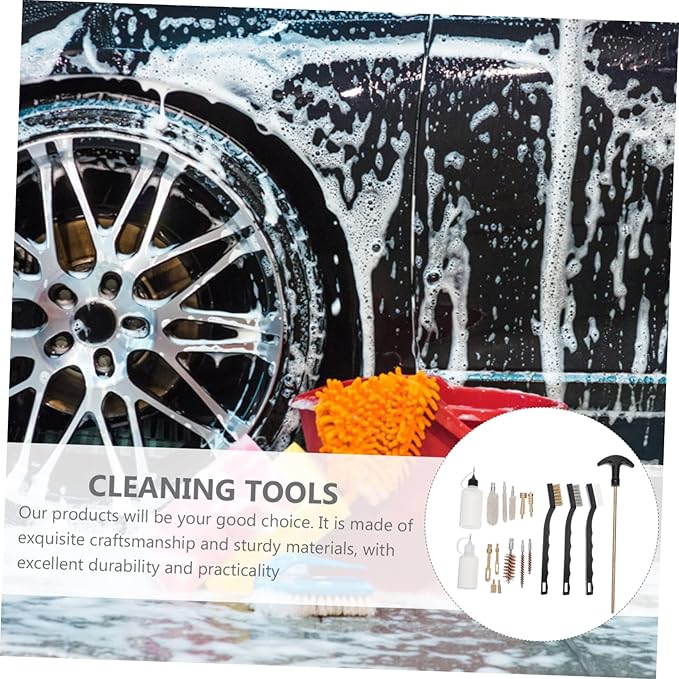 5-Piece Car Cleaning Washing Brush Set Heavy-Duty Auto Tool Kit for Efficient Detailing and Interior Cleaning for Car Enthusiasts and Professional Detailers
