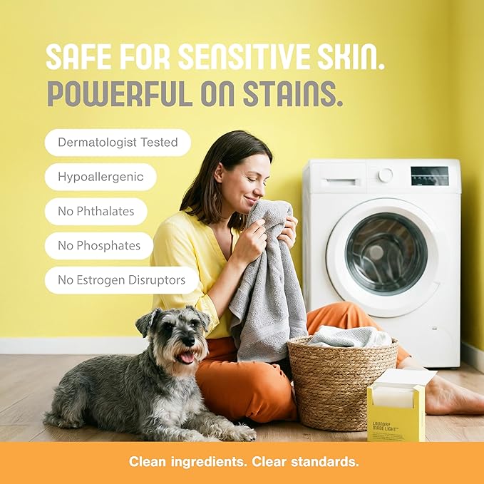 Proofed! Laundry Detergent Sheets, 96 Count, Fragrance-Free, The Only 100% Plastic-Free Sheet, No PVA or PVOH, Hypoallergenic, Bio-Based Ingredients, Made in USA, 3 Boxes