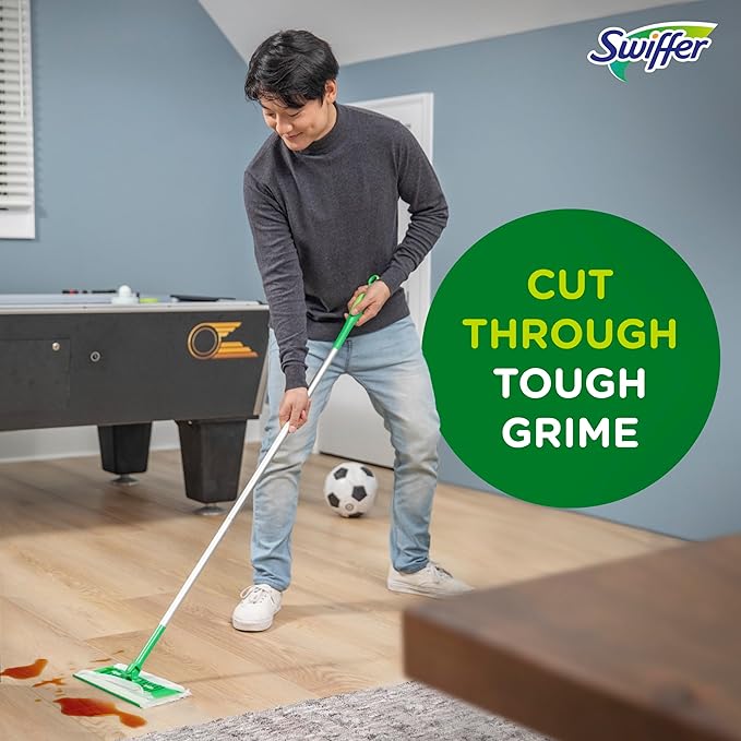 Swiffer Sweeper Wet Mopping Cloths, Multi-Surface Floor Cleaner with Gain Original Scent, 24 Count