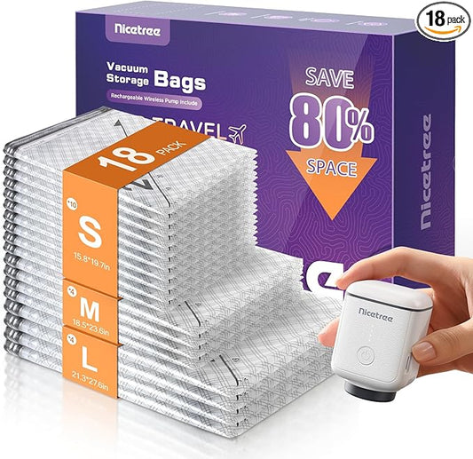 Nicetree 18-Pack Vacuum Storage Bag