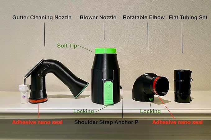 ArloCatcher 30-Foot Leaf Blower Gutter Cleaning Attachment – Fits EGO Leaf Blower 765, 670, 650, 615, 580, 575, and 530 CFM – Clean Two-Story Gutters from Ground, No Ladder Needed