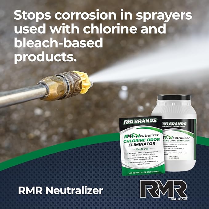 RMR-Neutralizer, Chlorine and Bleach Odor Eliminator - Neutralizes Odors From Chlorine and Bleach-Based Indoor & Outdoor Cleaners, 5oz Makes 1 Gallon, 12-5 Ounce Packets