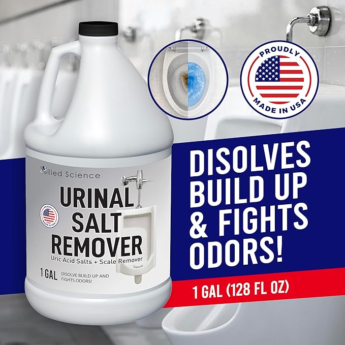 Urinal Salt Remover - Uric Acid Salts Scale Remover Unclogs Urinals and Removes Uric Acid Odors - 4 Gallons