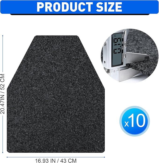 ToLanbbt 10PCS Urinal Mats for Men Bathroom Non-Slip Urinal Floor Mats Water Absorption Urinal Pads for Mens Room Disposable Commercial Toilet Urine Mats for Men’s Bathroom Restroom, Dark Gray