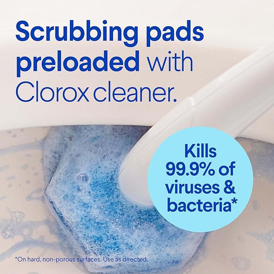 Clorox ToiletWand Toilet Bowl Cleaner- Toilet Brush, Storage Caddy and 16 Disinfecting Refill Heads