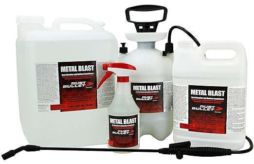 RUST BULLET Metal Blast - 1 Gallon Sprayer - Rust Remover & Metal Prep, Cleaner & Conditioner for Superior Adhesion, Eliminates Grease, Contaminants & Corrosion
