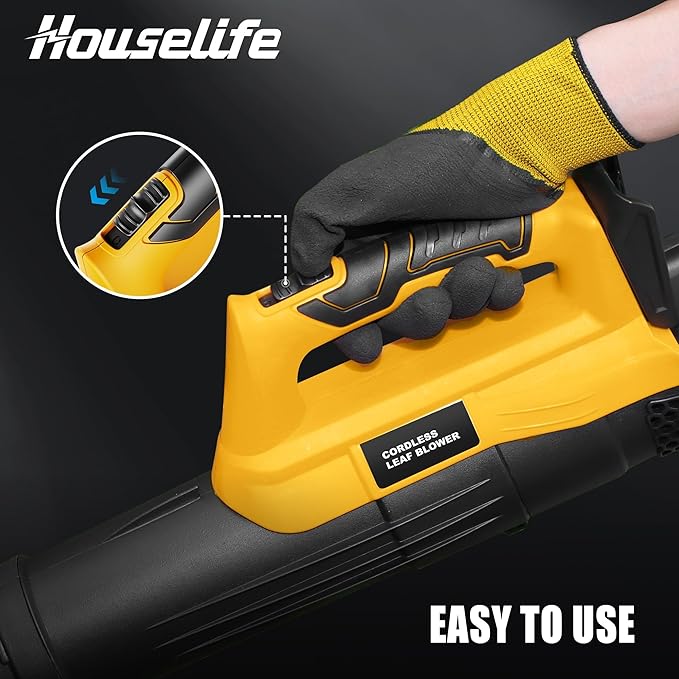 Cordless Leaf Blower(No Battery) Compatible with Dewalt 20V MAX XR Battery - 400 CFM/130 MPH Electric Leaf Blowers for Deck, Patio, Driveway,Yard,Garage Cleaning (Tool Only)
