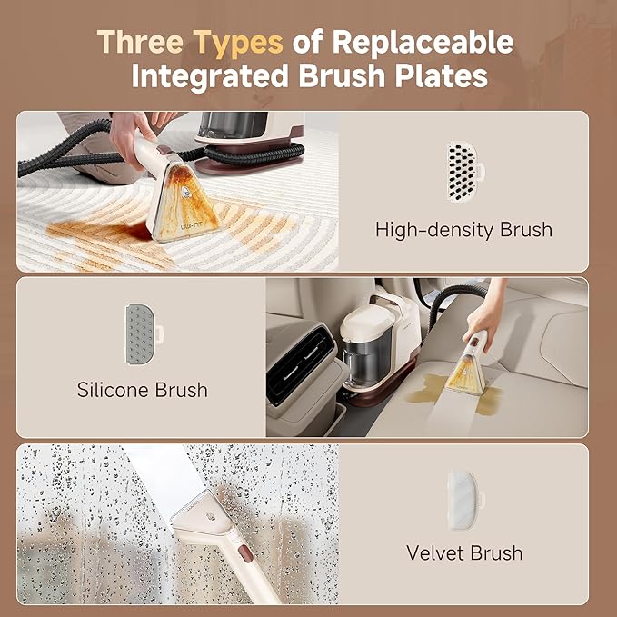 Uwant Carpet Cleaner Machine 22Kpa Portable Carpet Cleaner for Pet, Upholstery Cleaner Machine with Oxy Solution Set of 1 for Spot, Cars,Rug,Furniture