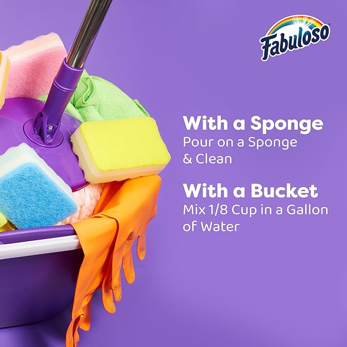 Fabuloso Multi-Purpose Cleaner & Floor Cleaner, 2X Concentrated, Lavender Scent, 56 fluid ounces