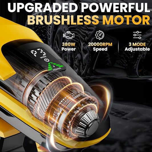 Cordless Pressure Washer for Dewalt 20V Battery, 800 PSI Portable Handheld Power Washer with Brushless Motor, 6-in-1 Nozzle, 3 Level Adjustable for Car Yard Fence Wall Cleaning (Battery Not Included)